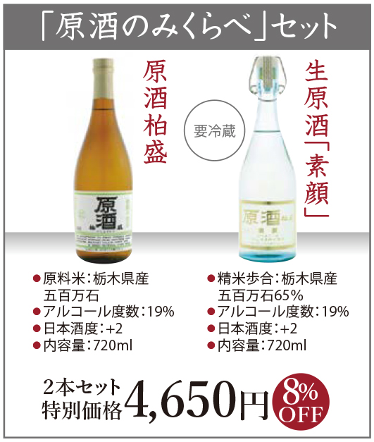 原酒のみくらべセット 4,040円